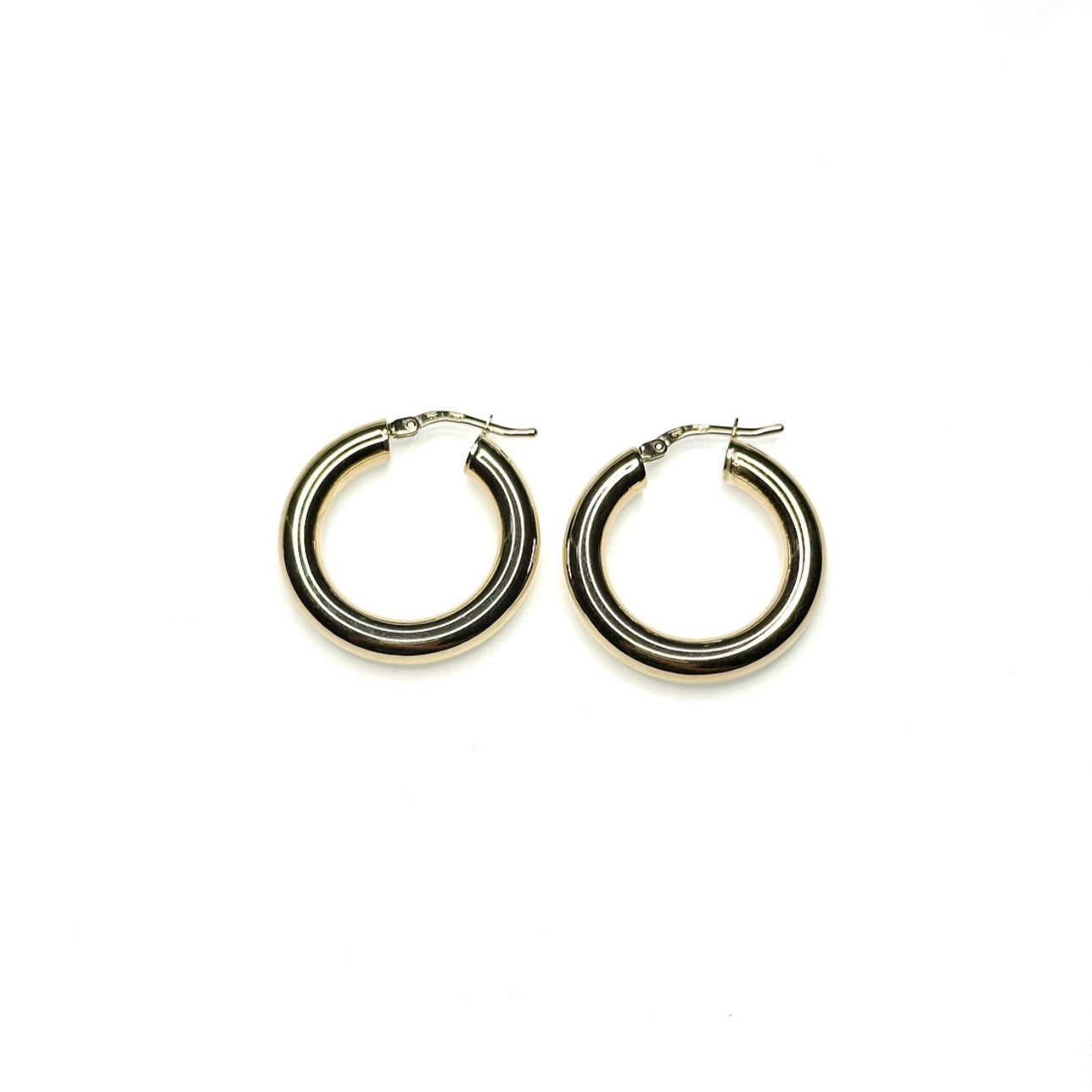 Sunkissed glossy hoops (solid gold)