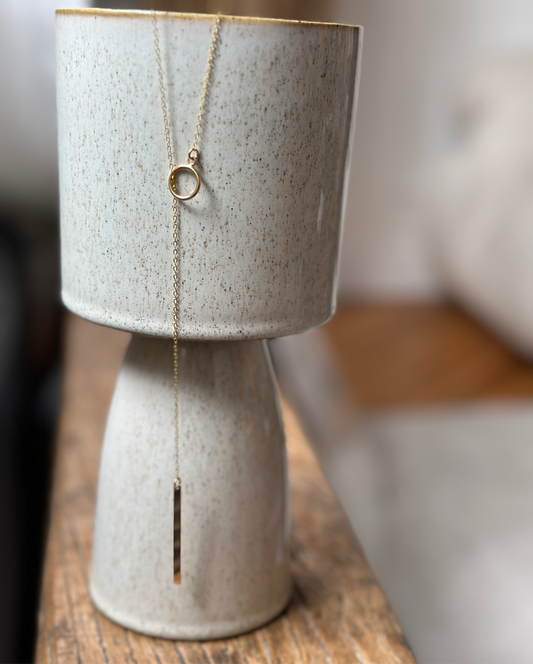 Signature lariat (14K gold-filled, tarnish resistant)