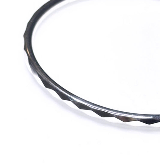 Prism bangle (sterling silver, shower safe)